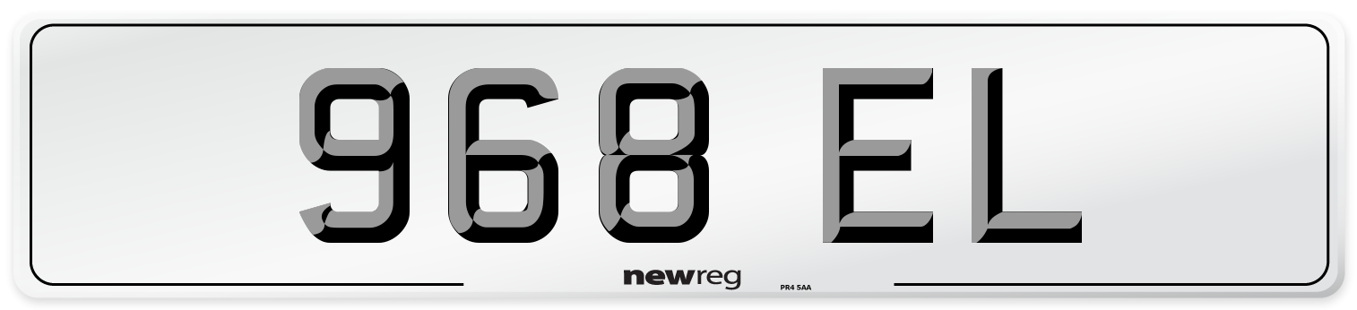 968 EL Number Plate from New Reg